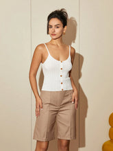 Women'S Double Layer Waist Bermuda Shorts